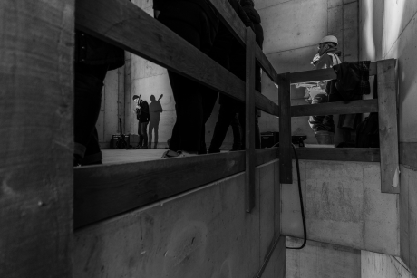 Musikperformance �Fundst�cke� von Stephan Stiens,
              Installationsansicht 