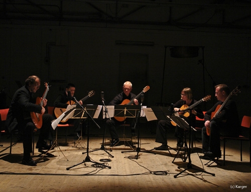 Stephan
            Stiens & Guitar Company am 7. M�rz 2010 auf dem
            Musikfest der MGNM in M�nchen